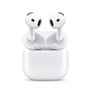 هدفون بلوتوثی اپل مدل AirPods 4 فاقد قابلیت نویز کنسلینگ، درگاه شارژ USB Type-C، شارژ بی سیم، با قابلیت اتصال به چند دستگاه، پشتیبانی از فرمان لمسی، نشانگر LED، پشتیبانی از دستیار صوتی، مقاوم در برابر آب