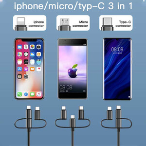 کابل تبدیل HDMI به لایتنینگ / microUSB/ USB-C یسیدو مدل HM05 طول 1٫8 متر