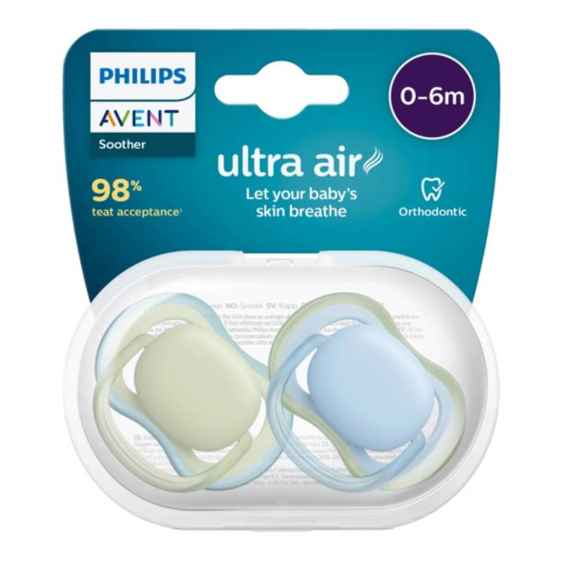 پستانک ارتودنسی اونت ۰-۶ ماه پسرانه ultraAir مدل scf۰۸۵/۲۸