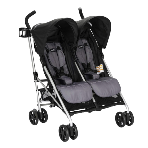 کالسکه دوقلو اونفلو مدل میننو  Evenflo Minno Twin Double Stroller, Glenbarr Grey