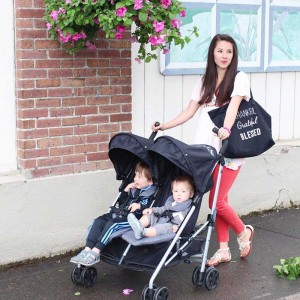 کالسکه دوقلو اونفلو مدل میننو  Evenflo Minno Twin Double Stroller, Glenbarr Grey