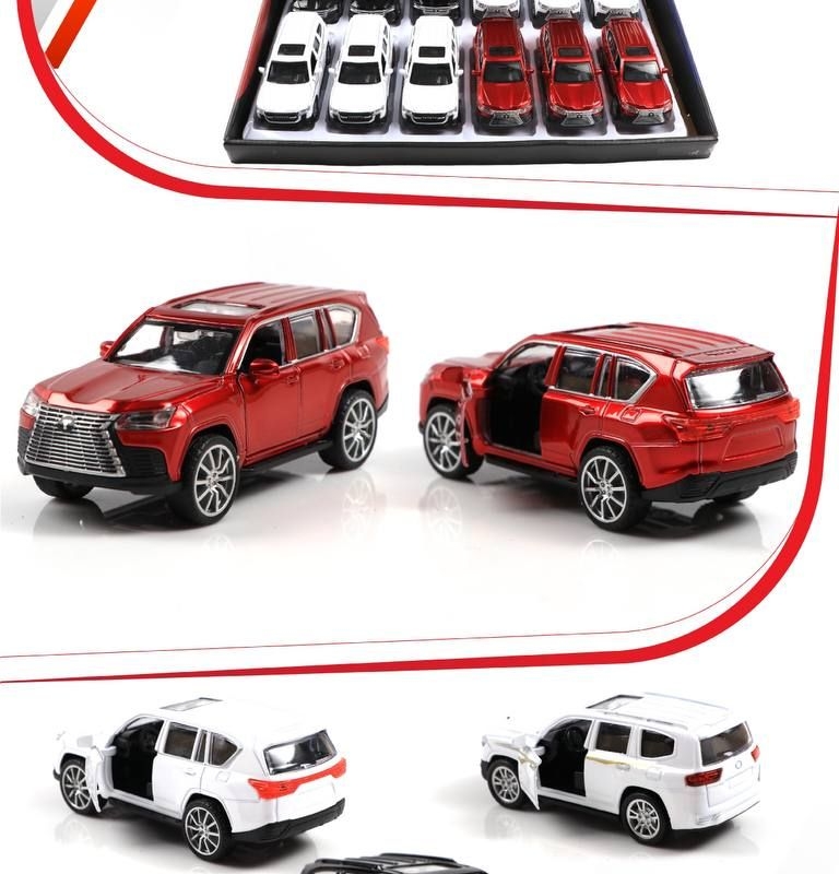 ماشین فلزی لکسوس / پرادو / عمده / باکس 12 عددی