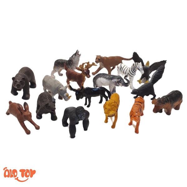پک 16 عددی فیگور حیوانات وحشی اورجینال