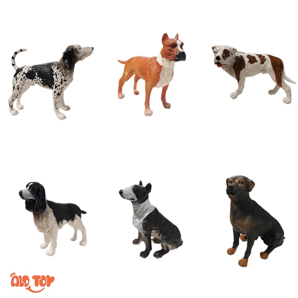 پک 6 تایی فیگور حیوانات اورجینال سگ مدل A