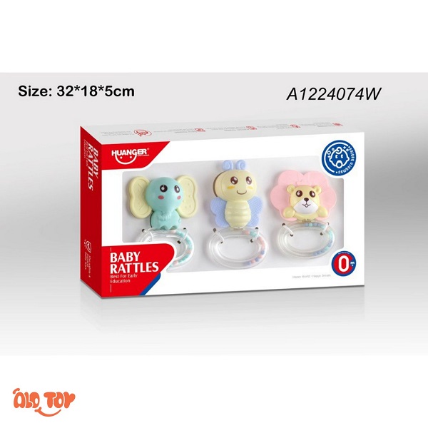 ست جغجغه و دندانگیر سه عددی هانگر HUANGER