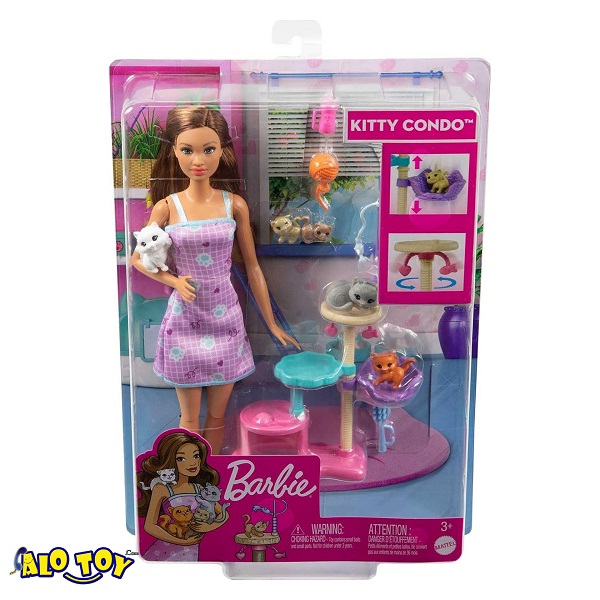 باربی با گربه های خانگی اورجینال Mattel آیتم B09NLCF93R