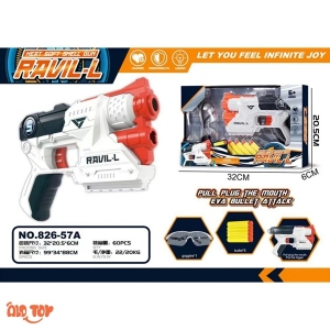 اسلحه تیر ابری فومی RAVIL-L با عینک محافظ 82657A / عمده