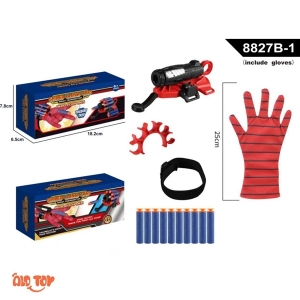 دستکش اسپایدرمن تیر پرتابی فومی تک جعبه / عمده