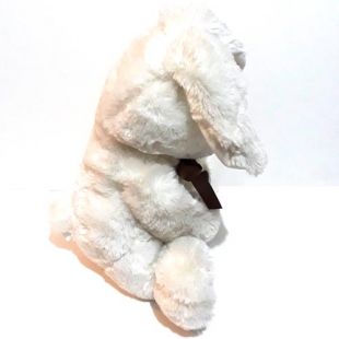 عروسک پولیشی خارجی خرگوش سفید مدل پاپیون دار