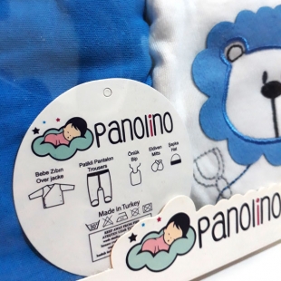 ست ۵ تکه بیمارستانی نوزاد برند Panolino مدل شیر آبی