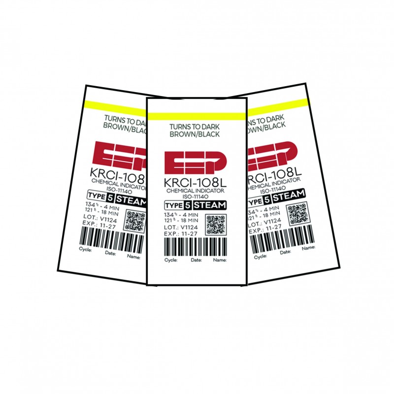 اندیکاتور شیمیایی کلاس 5 بخار EEP(بسته 250 عددی)