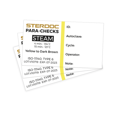 اندیکاتور شیمیایی کلاس 6 بخار مستندسازی اقتصادی Para-Checks(استرداک هلند) بسته 250 عددی