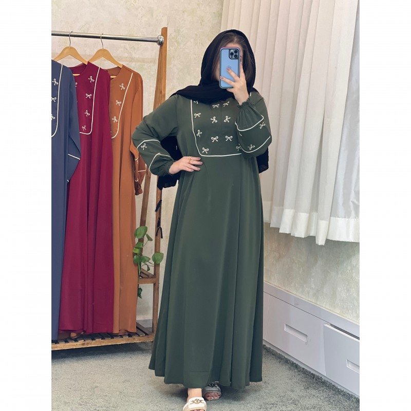 کفتان و پیراهن  بلند زنانه پاپیون