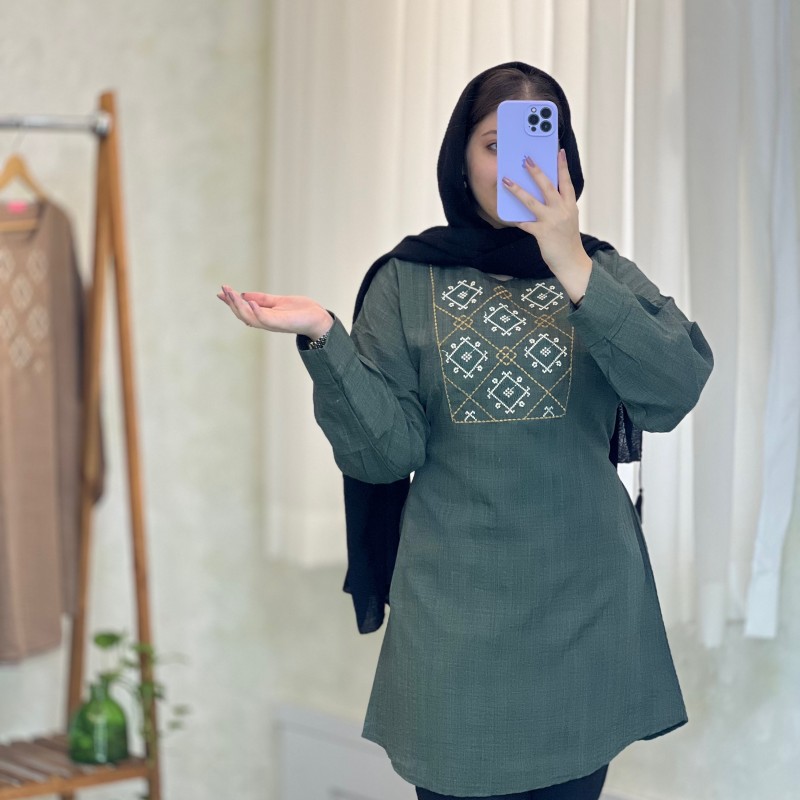 تونیک و مانتو بلند زنانه مدل ترمه