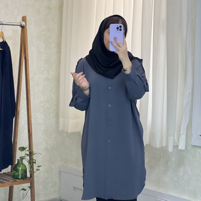 مانتو اداری دانشجویی سایزبزرگ   مدل ابرا کد 222