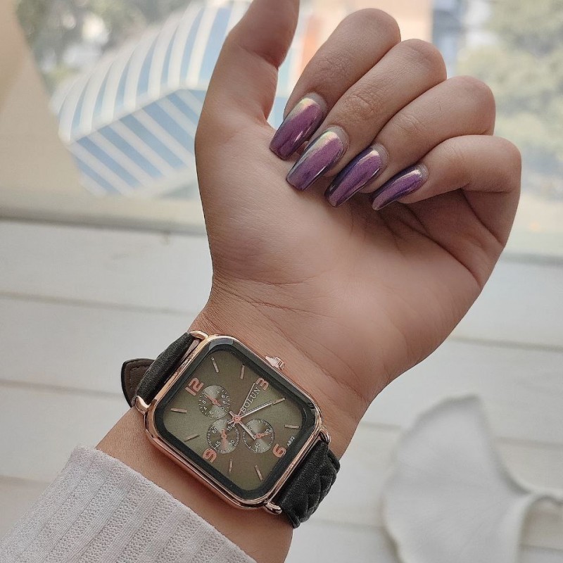 ساعت چرم اقتصادی زنانه