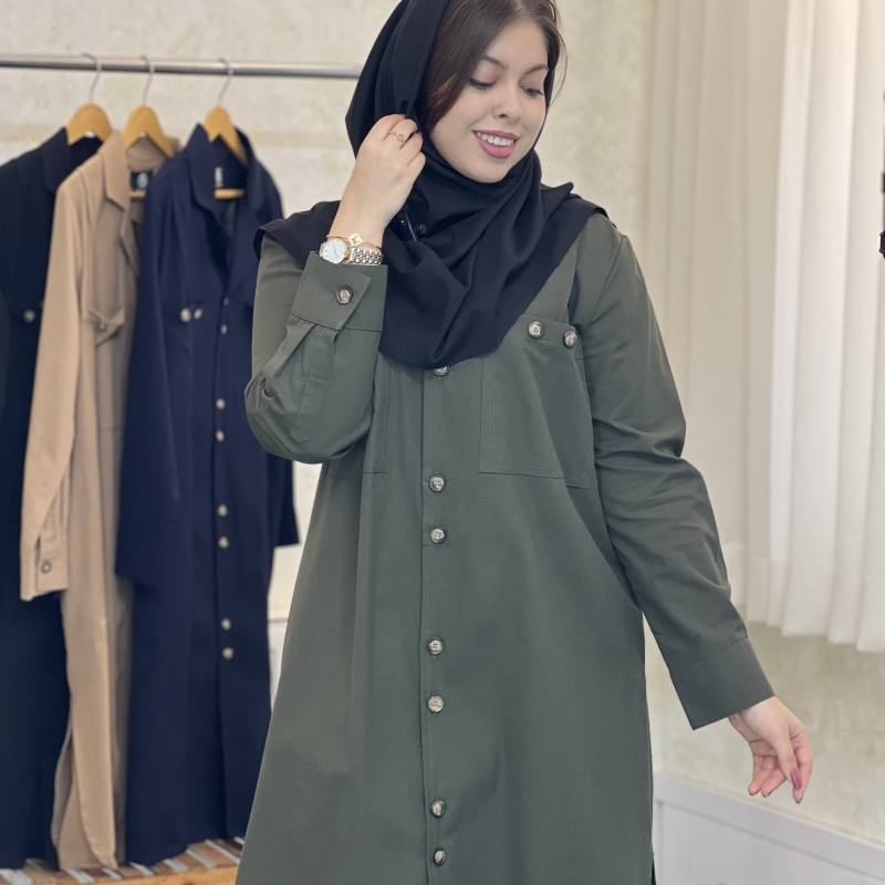 مانتو  دانشجویی و اداری بلند آوینا