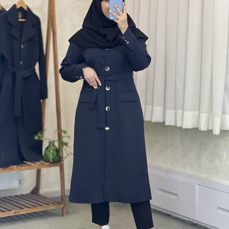 مانتو بلند اداری مدل کهربا