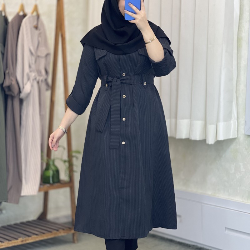 مانتو بلند دانشجویی اداری مدل رستا