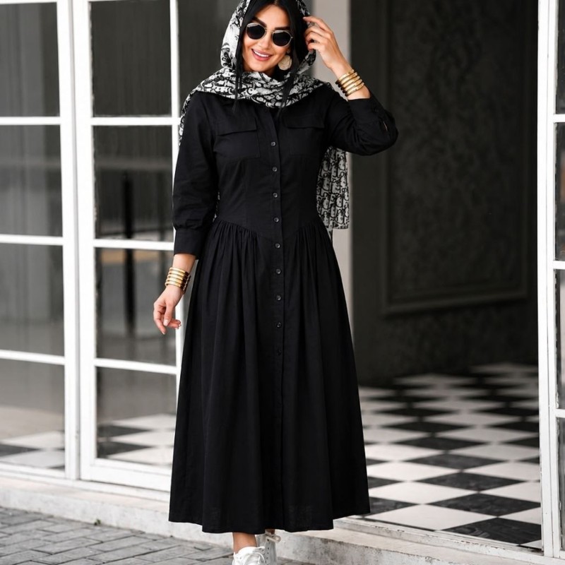 پیراهن کتان مدل سارا