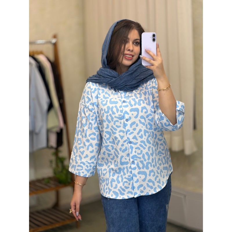 شومیز اطلس پلنگی
