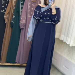 کفتان و پیراهن  بلند زنانه پاپیون