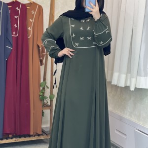 کفتان و پیراهن  بلند زنانه پاپیون
