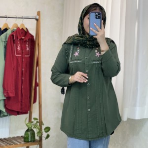 مانتو زنانه گلدوزی مدل آنا