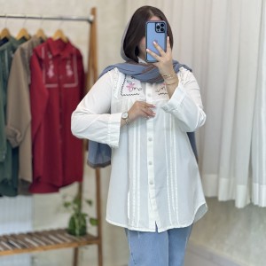 مانتو زنانه گلدوزی مدل آنا