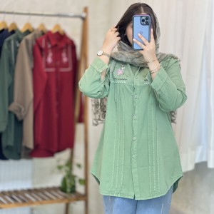 مانتو زنانه گلدوزی مدل آنا