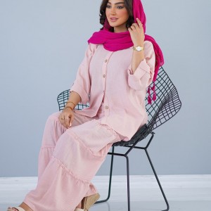 ست شومیز شلوار تابستانه کد 1846 مدل رزیتا