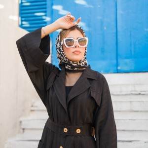 مانتو حجاب بلند دکمه دار کد 1420