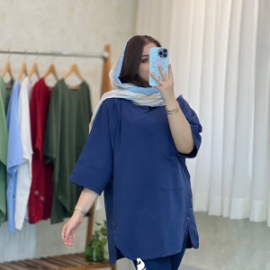 مانتو دانشجویی جلو بسته مدل ملودی