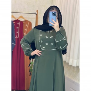 کفتان و پیراهن  بلند زنانه پاپیون
