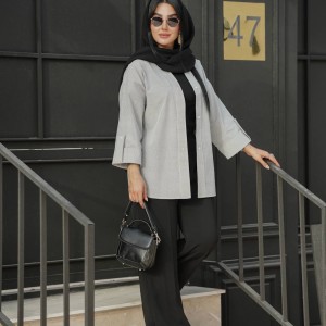 مانتو شومیزی راه راه مدل ملورین