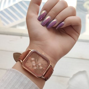 ساعت چرم اقتصادی زنانه