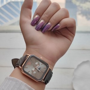 ساعت چرم اقتصادی زنانه