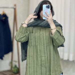 مانتو شومیزی دخترانه سایزبزرگ مدل دنیا