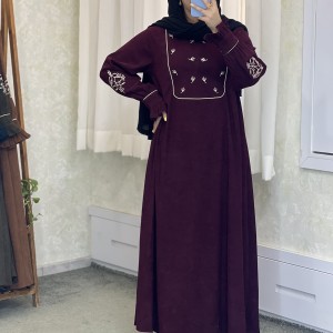 پیراهن و عبا مخمل مدل ترنج