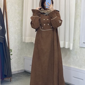 پیراهن و عبا مخمل مدل ترنج