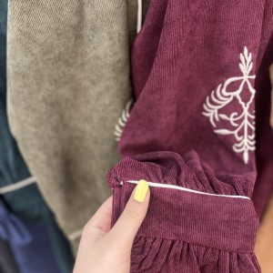 پیراهن و عبا مخمل مدل ترنج