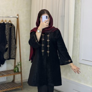 مانتو مزونی بلند زنانه مدل کاترینا