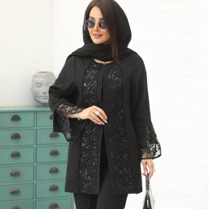 مانتو مزونی پولکدوزی مدل دیبا