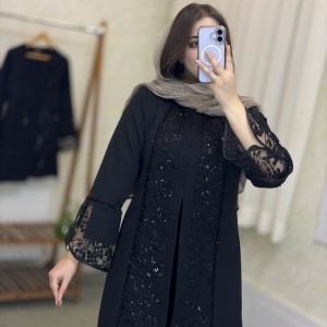 مانتو مزونی پولکدوزی مدل دیبا