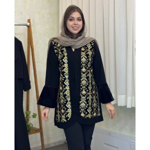 مانتو مزونی سوزندوزی عیدانه مدل ژاسمین
