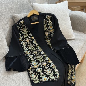 مانتو مزونی سوزندوزی عیدانه مدل ژاسمین