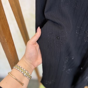 مانتو مشکی/شومیز مشکی نگین
