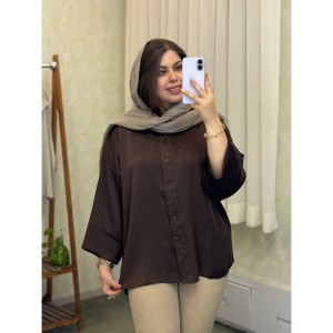 شومیز ساتن/مانتو شومیزی ساتن کد ۱۱۷۷