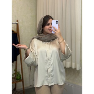 شومیز ساتن/مانتو شومیزی ساتن کد ۱۱۷۷