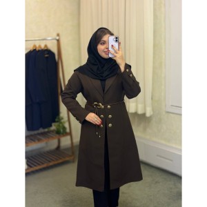 مانتو کتی بلند یقه انگلیسی مدل هلن
